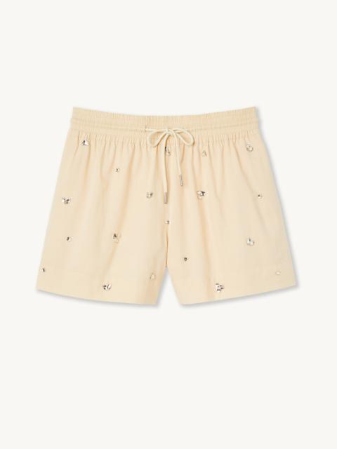 Sandro Hand-embroidered embellished shorts