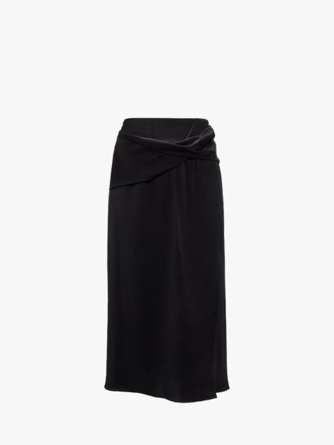 TWISTED MIDI SKIRT