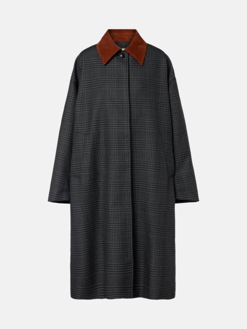 RÓHE Prince of Wales check virgin wool coat
