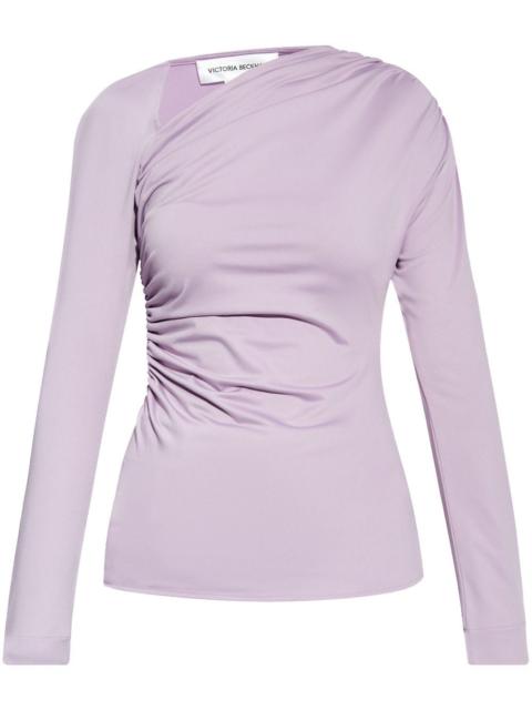 Victoria Beckham asymmetric-neck ruched top