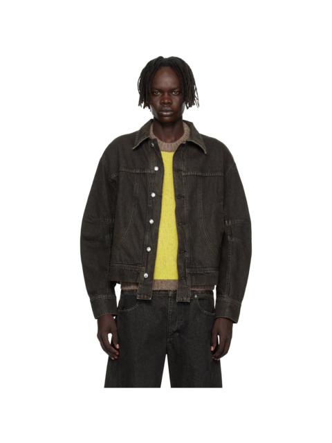 ECKHAUS LATTA Gray 'El Jacket Redux' Denim Jacket