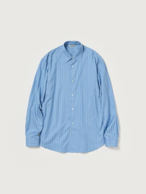 AURALEE COTTON SILK STRIPE SHIRT