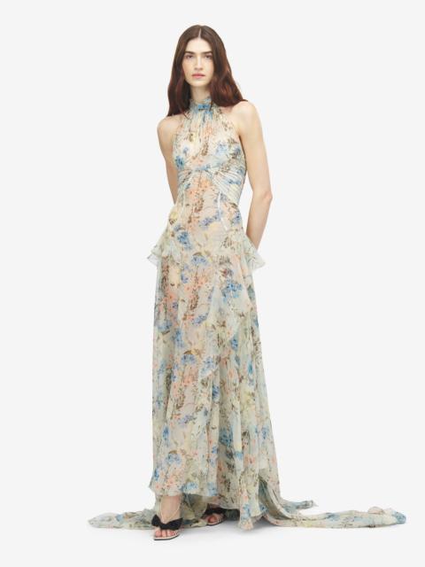 Alexander McQueen Women's Wallpaper Floral Evening Dress in Multicolor