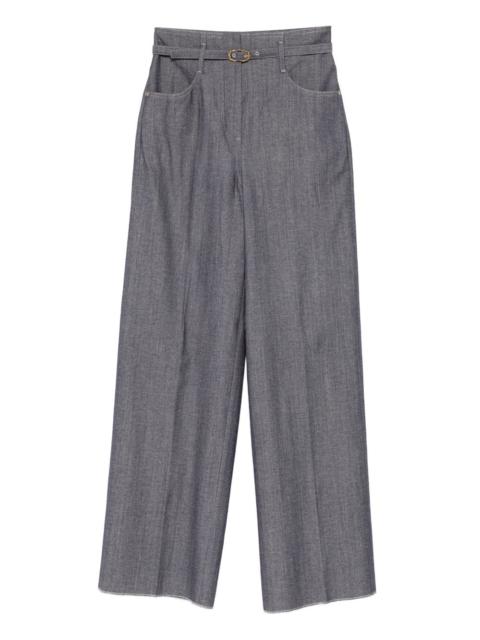 AGNONA belted straight trousers