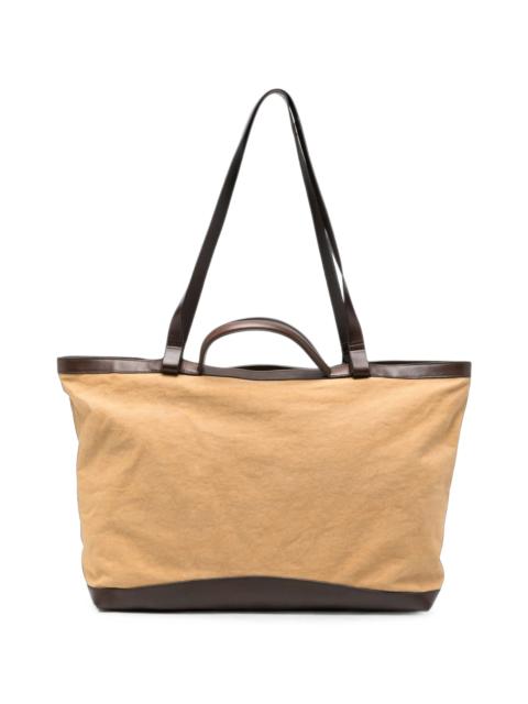 Dries Van Noten Dries Van Noten Leather-trimmed Tote Bag