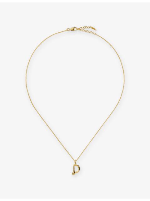 MISSOMA Curly Molten Mini Initial D 18ct Gold Vermeil Necklace