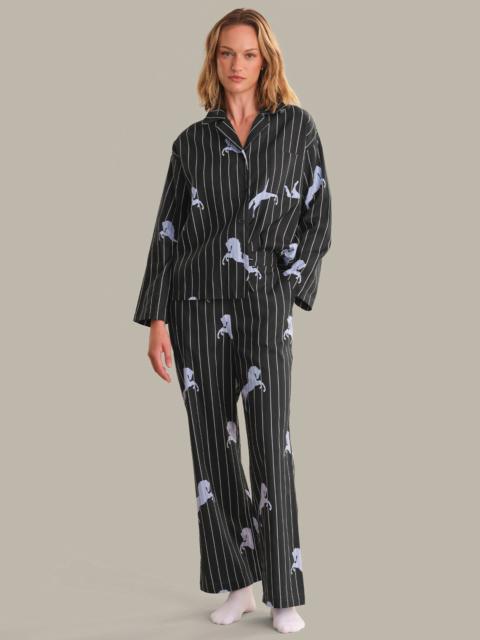 525 america The Pinstripe Horse Print Sleep Set