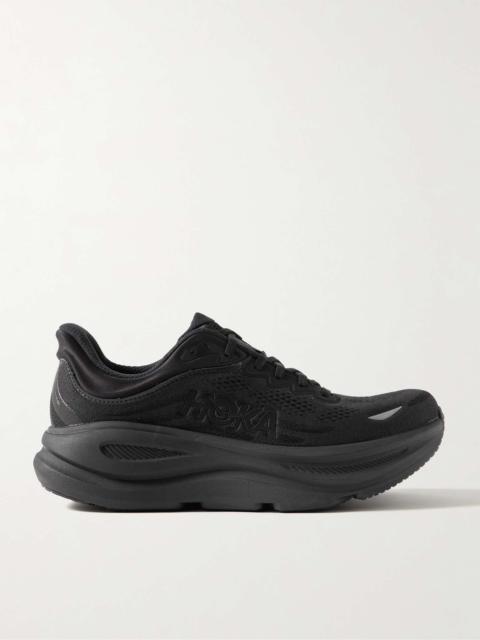 HOKA ONE ONE Bondi 9 Rubber-Trimmed Mesh Running Sneakers