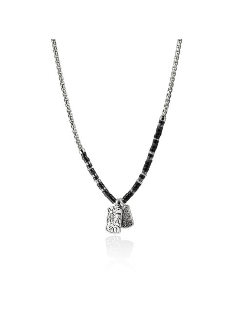 JOHN HARDY Heishi Tag Necklace, Sterling Silver, Hardstones