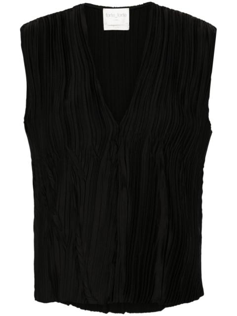 forte_forte sleeveless pleated blouse