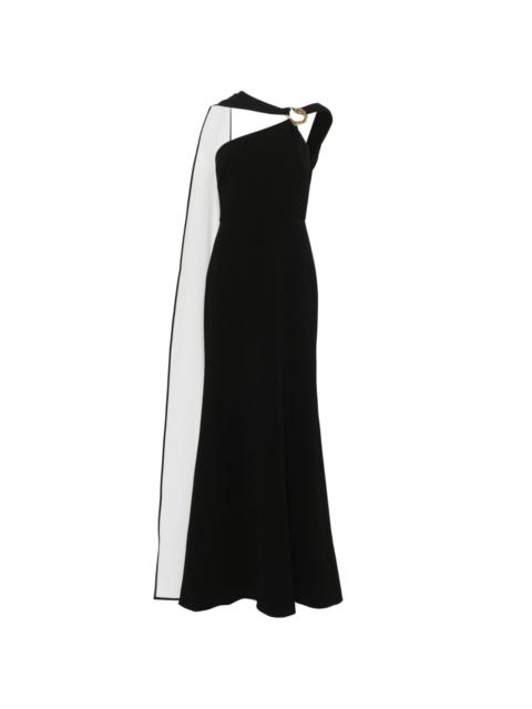 ROLAND MOURET embellished asymmetric gown