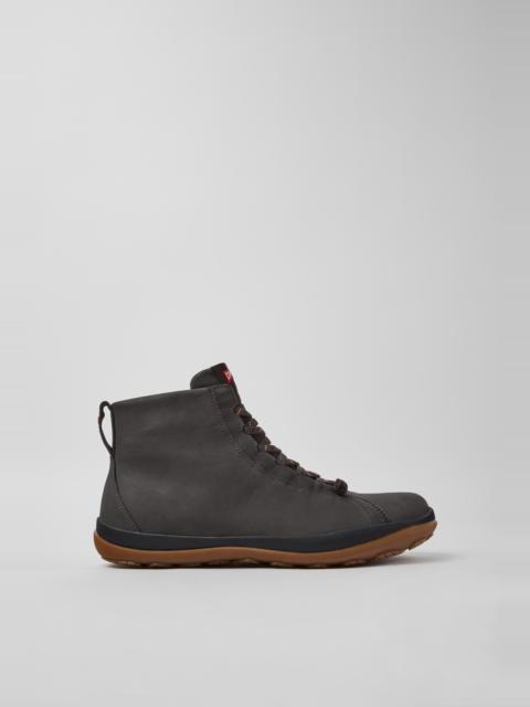 CAMPER Peu Pista GM Gray Nubuck Ankle Boots for Men.