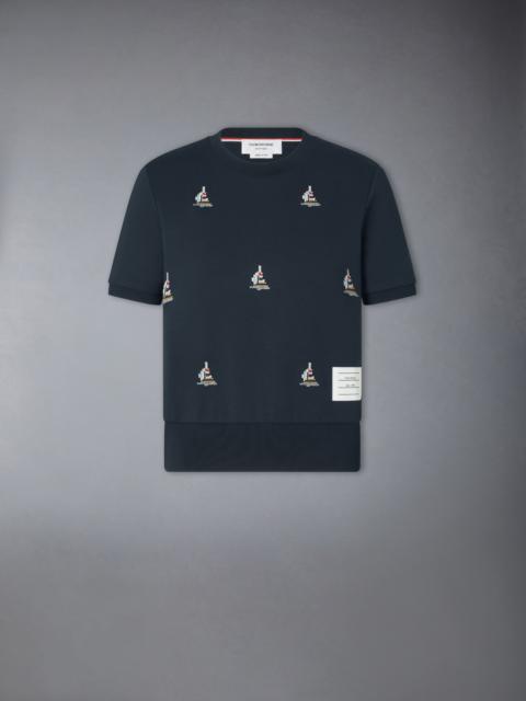 Thom Browne COTTON MILANO SAILBOAT RIB TEE