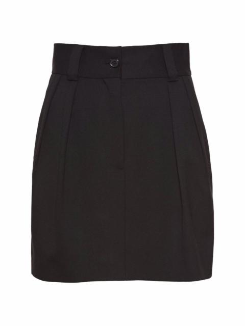 grain-de-poudre mini skirt