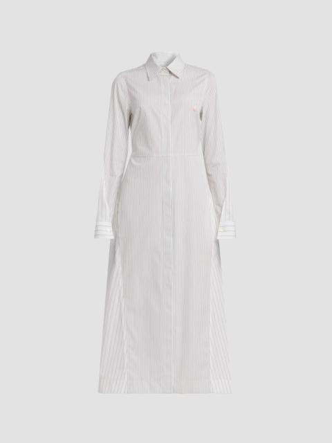 Moschino Women's Striped Cotton Poplin Midi Dress - Multi White