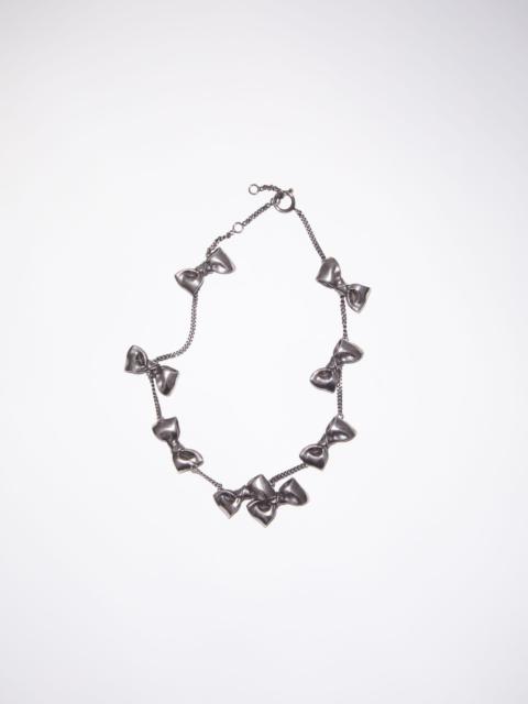 Multi bow necklace - Antique Silver