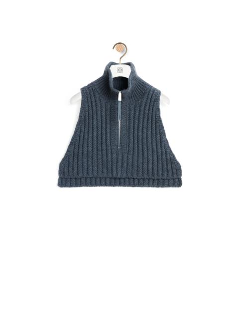 Zip collar in wool