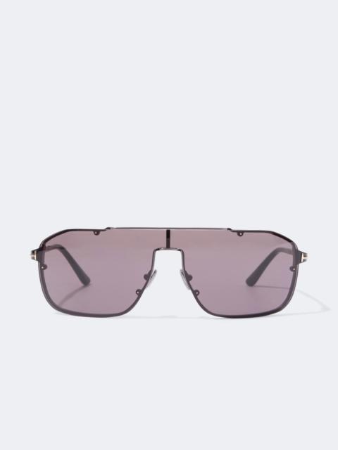 TOM FORD Rock-02 shield sunglasses