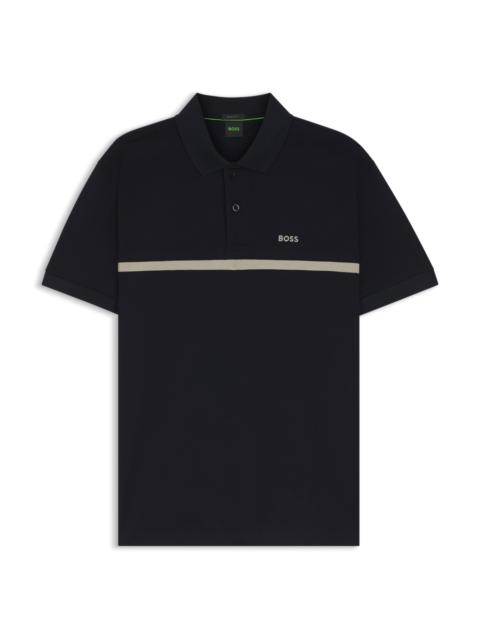 BOSS PADDY POLO SHIRT WITH ENGINEERED STRIPE