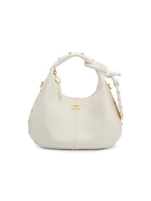 GANNI Women's Mini Studded Hobo Bag - Egret