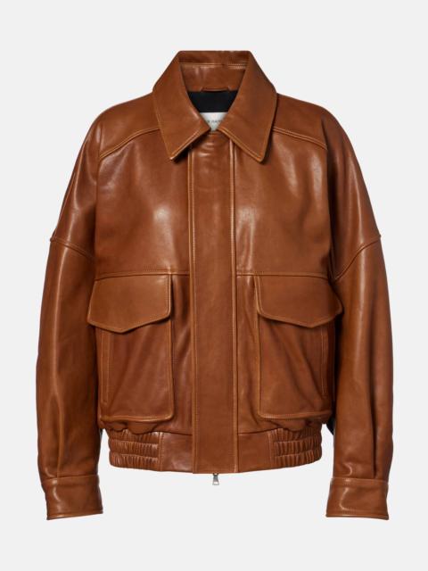 NOUR HAMMOUR Runa leather blouson jacket