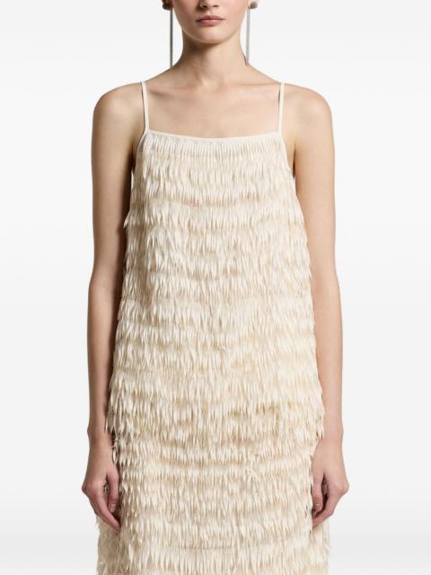 PESERICO fringed sleeveless top