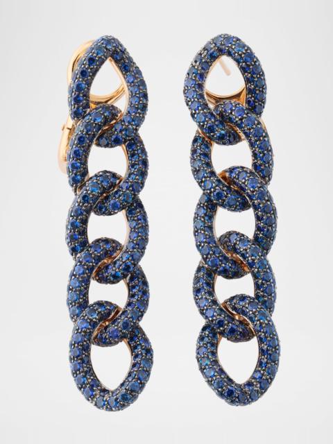 Pomellato Catene 18K Rose Gold Sapphire Earrings