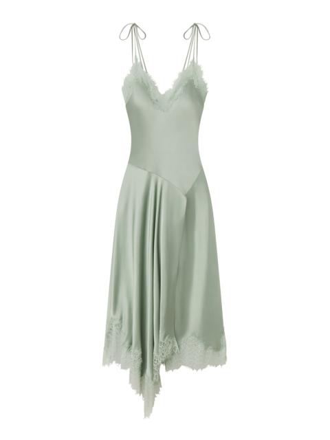 A.L.C. Aleena Satin and Lace Midi Dress