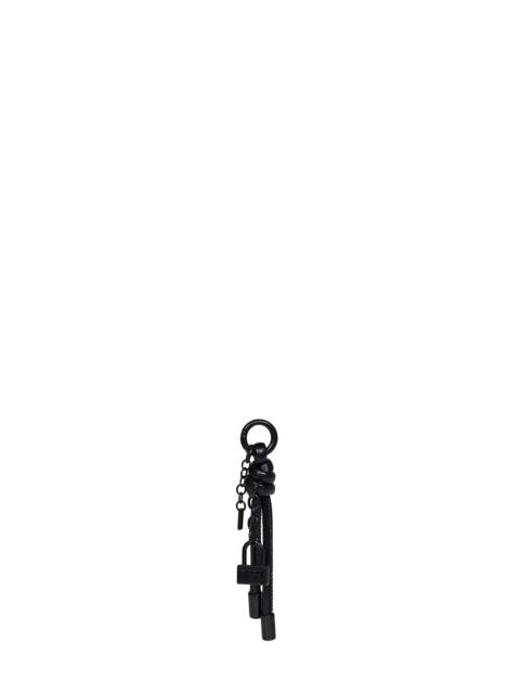 Diesel Black metal Charm-Lock-2 keychain with padlock