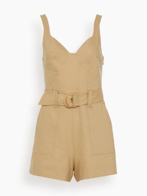 SIMKHAI Kai Bustier Romper in Natural