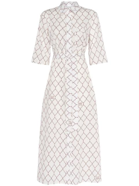 Daniel printed cotton poplin long dress