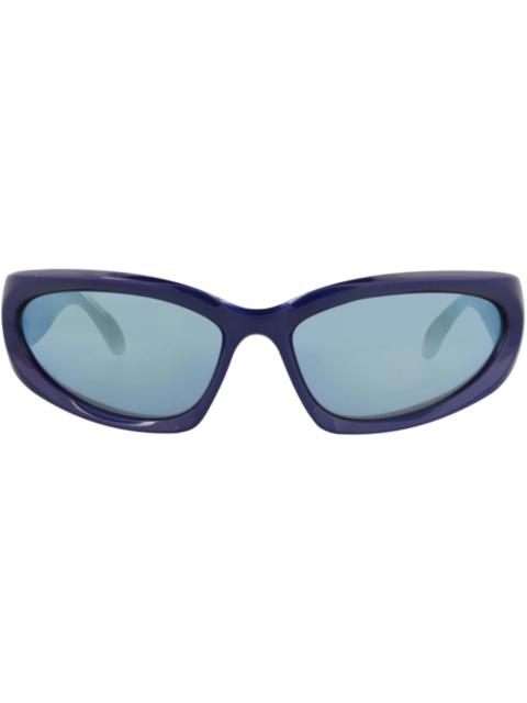 BALENCIAGA Balenciaga Shield-Frame Bio Injection Sunglasses Blue Blue Blue (BB0157S-30011238-009)