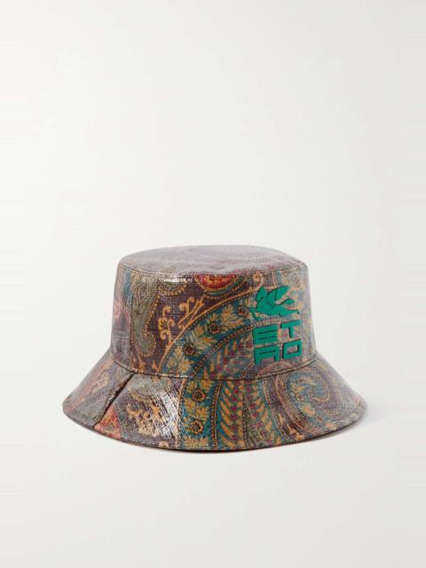 Etro Appliquéd paisley-print shell bucket hat