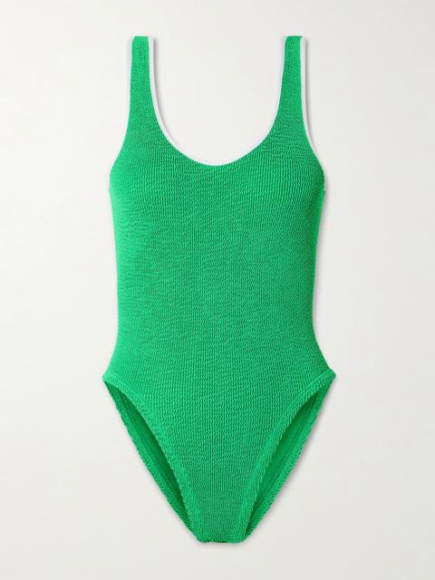 Hunza G Faye Two-tone Original Crinkle Swimsuit
