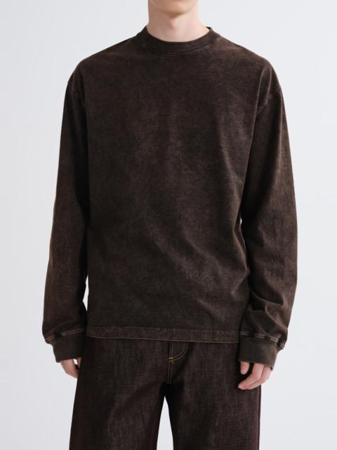 AGOLDE ASHA LONG SLEEVE MOCK NECK TEE IN PULSE
