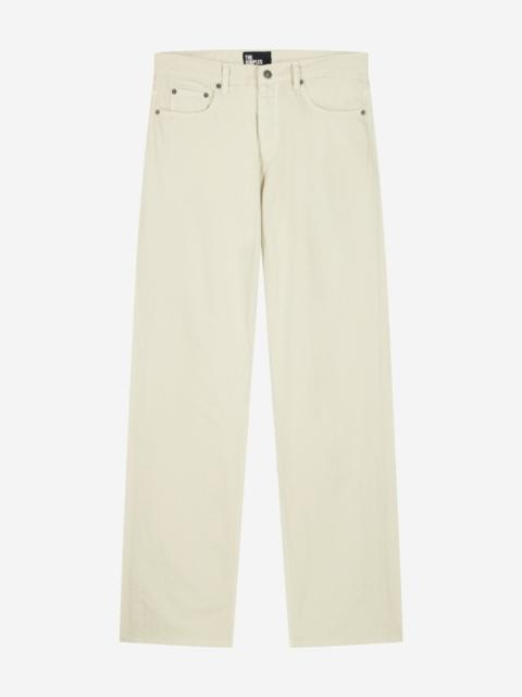 The Kooples STRAIGHT JEANS WITH OFF-WHITE HERRINGBONE PATTERN