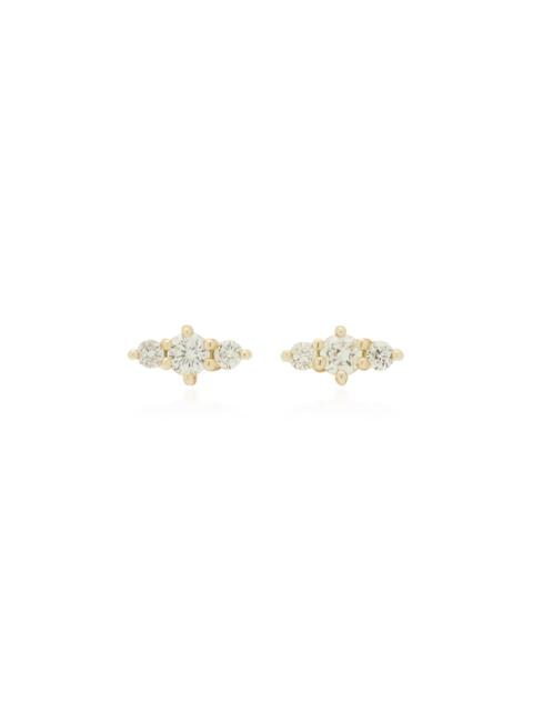 ILA Hanley 14K Yellow Gold Diamond Earrings gold