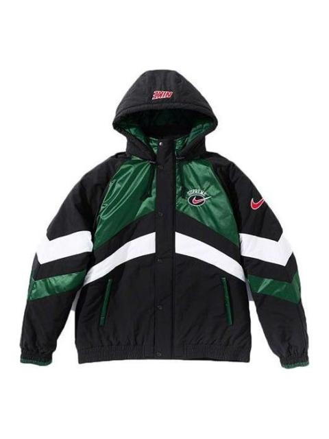 Supreme Supreme x Nike Hooded Sport Jacket 'Black Green White' SUP-SS19-10138