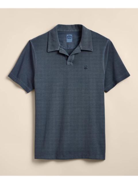 Brooks Brothers Cotton Pique Garment-Dyed Johnny Collar Polo Shirt