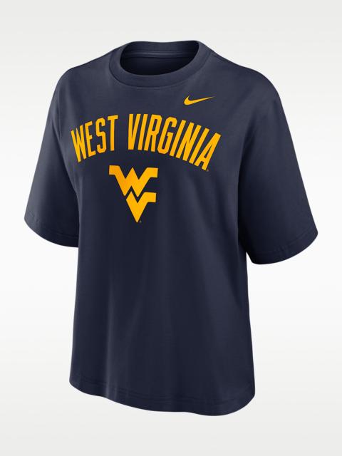Nike West Virginia Arch Over Logo Boxy Women's Nike College T-Shirt