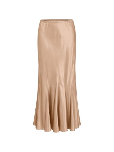 FABIANA FILIPPI satin-finish flared maxi skirt