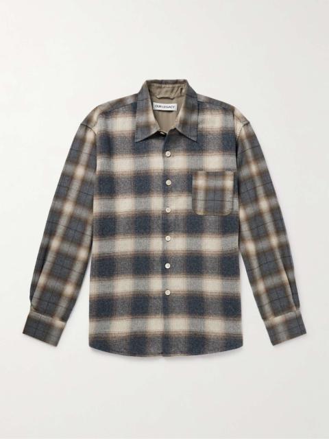 Our Legacy Above Oversized Checked Cotton-Flannel Shirt