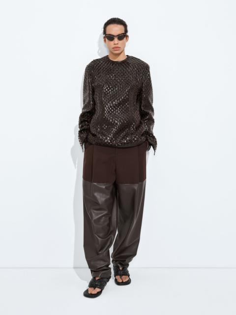 Bottega Veneta Cotton and Leather Pants