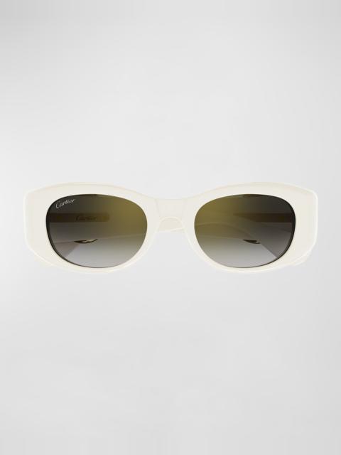 Cartier Panther C-Logo Acetate Cat-Eye Sunglasses