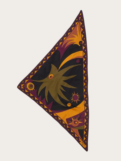 PUCCI MIXED PRINT PADDED TRIANGLE SCARF