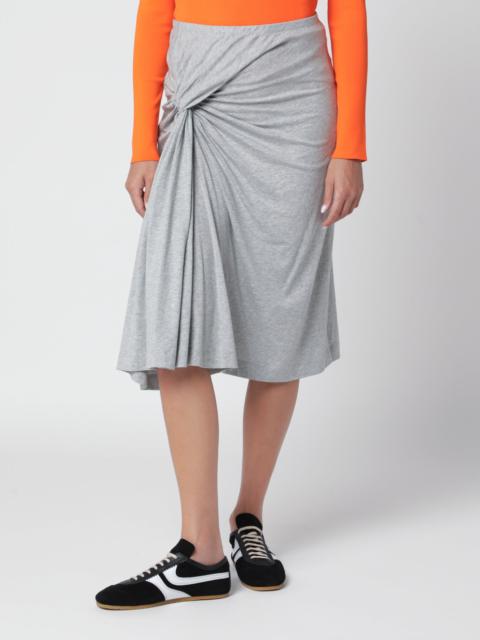 Dries Van Noten Grey mélange skirt with draped detail