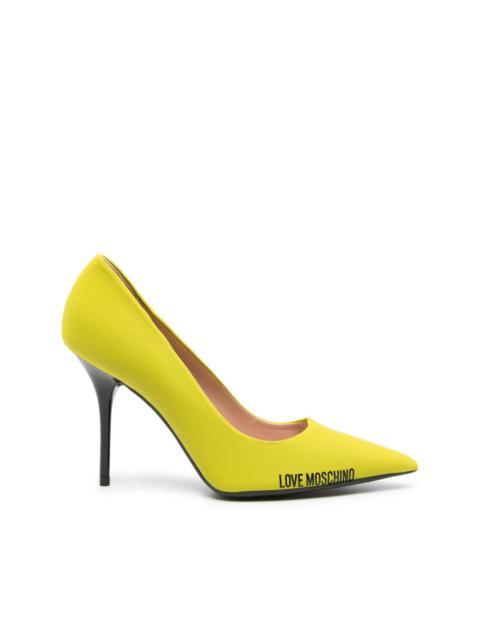 Moschino 100mm pointed-toe leather pumps