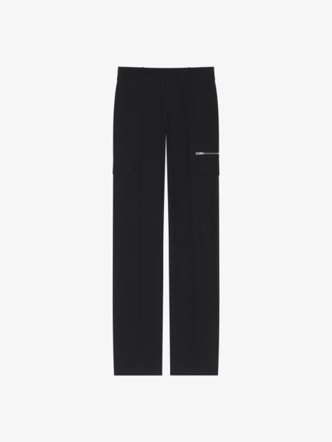 Givenchy TAILORED PANTS IN WOOL WITH POCKET DETAILS