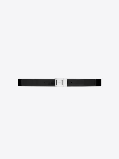 SAINT LAURENT male buckle belt in brushed leather