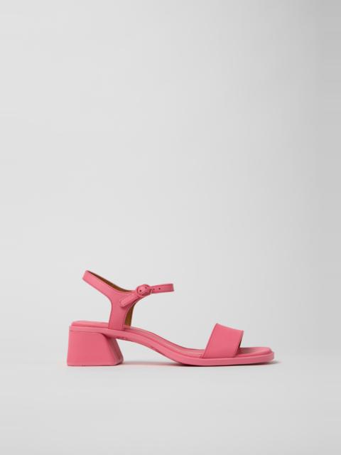 CAMPER Kora Sandal Pink Leather Sandals for Women.